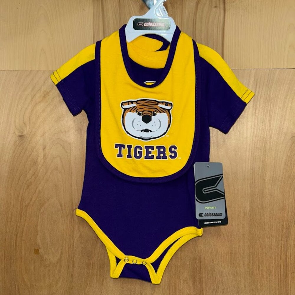 Infant Colosseum Louisiana State University Onesie and Bib